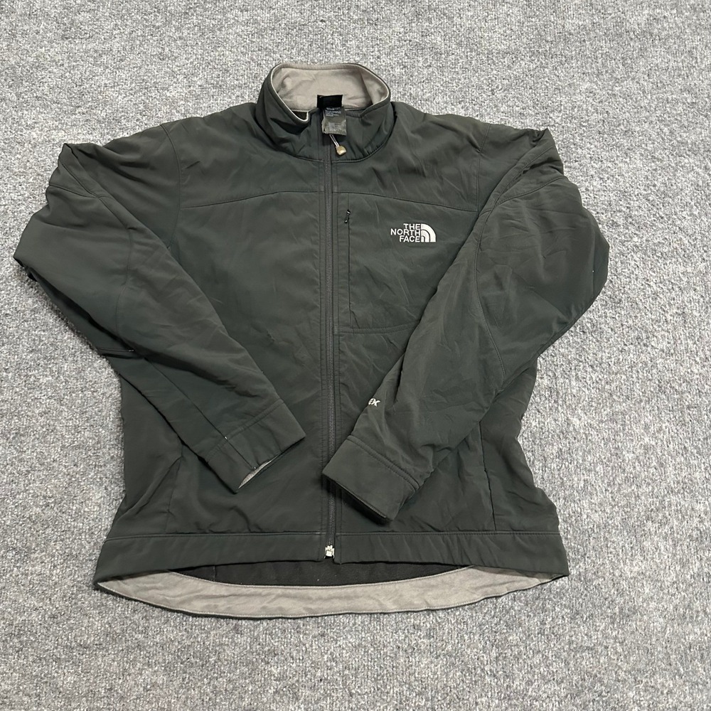 The North Face Jacket Womens Size M Green Apex Softshell Full Zip Fleece Lined